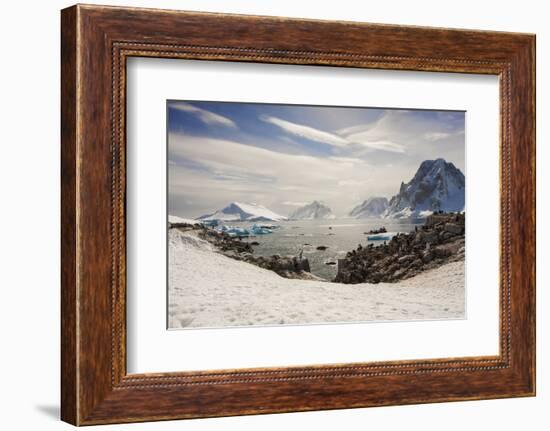 Lemaire Channel, Antarctica. Kayaking, Penguins, and Blue-Eyed Shags-Janet Muir-Framed Photographic Print