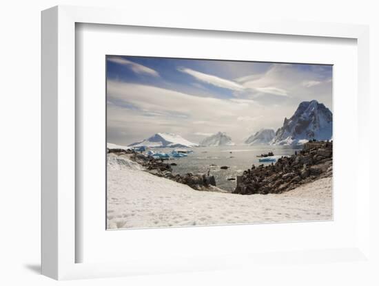 Lemaire Channel, Antarctica. Kayaking, Penguins, and Blue-Eyed Shags-Janet Muir-Framed Photographic Print