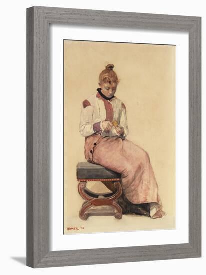 Lemon, 1876 (W/C over Graphite with Touches of Gouache on Cream Wove Paper)-Winslow Homer-Framed Giclee Print