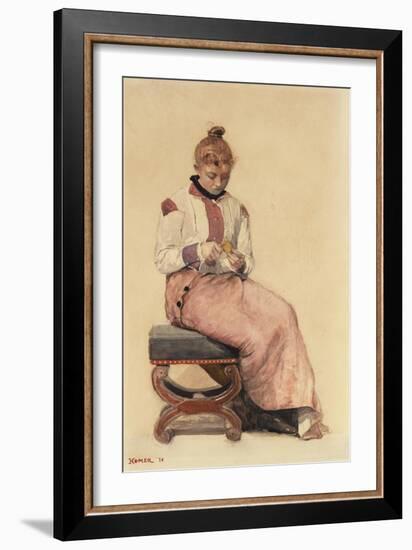 Lemon, 1876 (W/C over Graphite with Touches of Gouache on Cream Wove Paper)-Winslow Homer-Framed Giclee Print