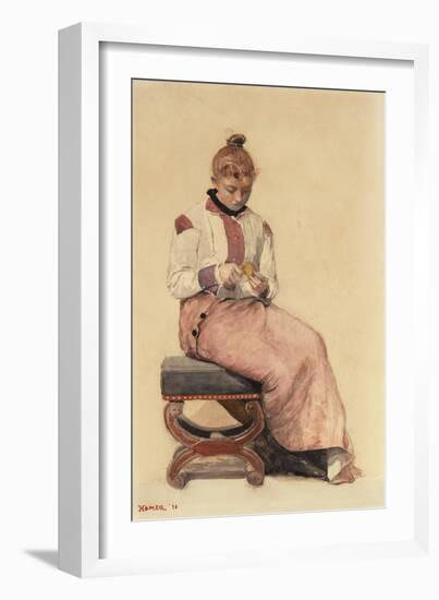 Lemon, 1876 (W/C over Graphite with Touches of Gouache on Cream Wove Paper)-Winslow Homer-Framed Giclee Print