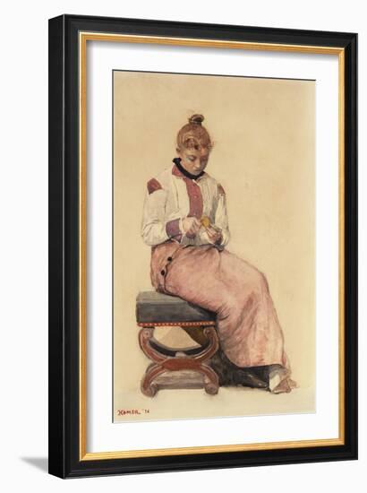 Lemon, 1876 (W/C over Graphite with Touches of Gouache on Cream Wove Paper)-Winslow Homer-Framed Giclee Print
