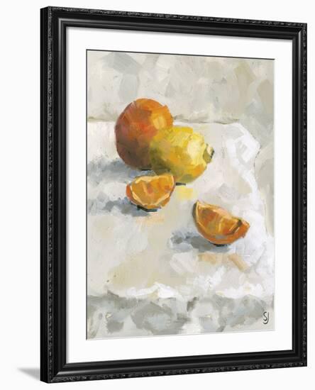 Lemon and Orange Segments-Steven Johnson-Framed Art Print