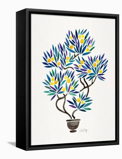 Lemon Bonsai Orange-Cat Coquillette-Framed Premier Image Canvas