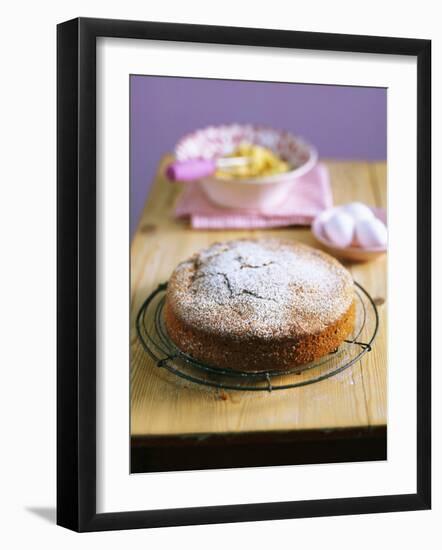 Lemon Cake with Icing Sugar-Nikolai Buroh-Framed Photographic Print