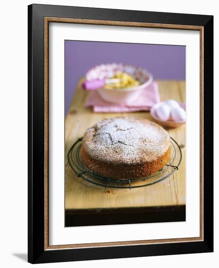 Lemon Cake with Icing Sugar-Nikolai Buroh-Framed Photographic Print