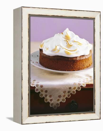 Lemon Cake with Meringue Topping-Nikolai Buroh-Framed Premier Image Canvas