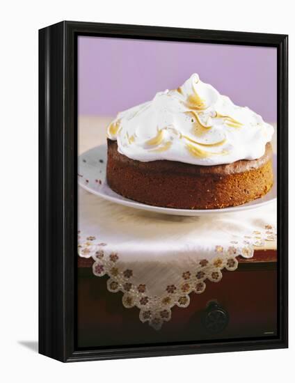 Lemon Cake with Meringue Topping-Nikolai Buroh-Framed Premier Image Canvas