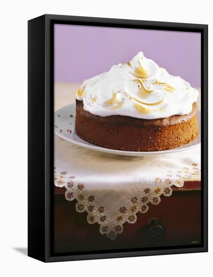 Lemon Cake with Meringue Topping-Nikolai Buroh-Framed Premier Image Canvas