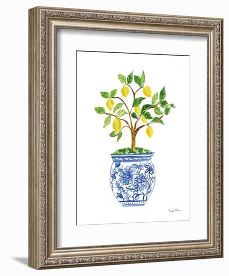 Lemon Chinoiserie I v2-Farida Zaman-Framed Art Print