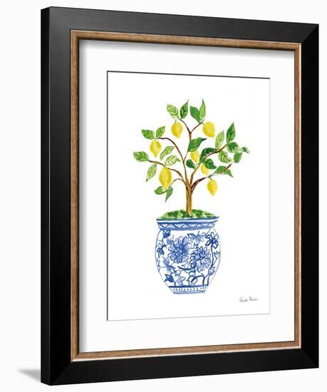 Lemon Chinoiserie I v2-Farida Zaman-Framed Art Print