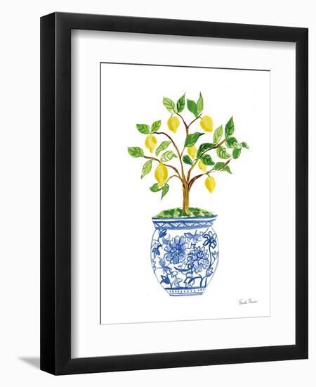 Lemon Chinoiserie I v2-Farida Zaman-Framed Art Print