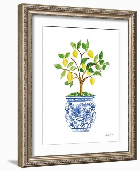 Lemon Chinoiserie I v2-Farida Zaman-Framed Premium Giclee Print