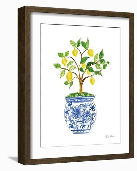Lemon Chinoiserie I v2-Farida Zaman-Framed Premium Giclee Print