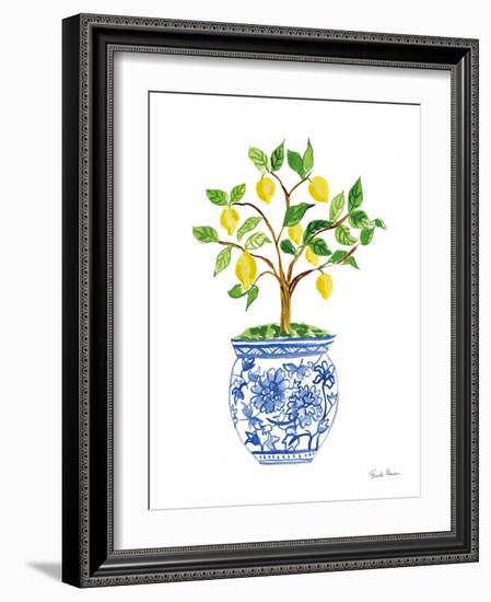 Lemon Chinoiserie I v2-Farida Zaman-Framed Premium Giclee Print