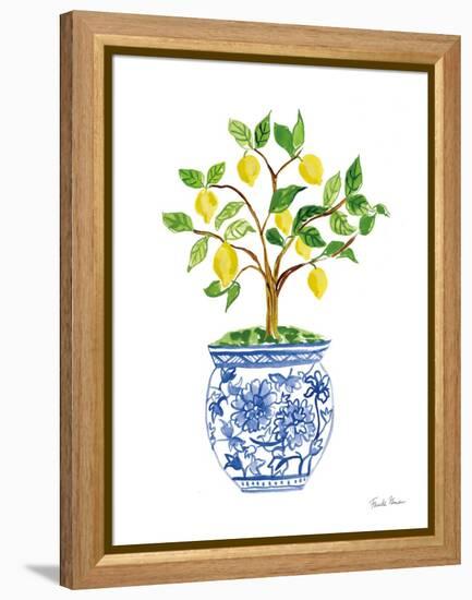 Lemon Chinoiserie I v2-Farida Zaman-Framed Stretched Canvas