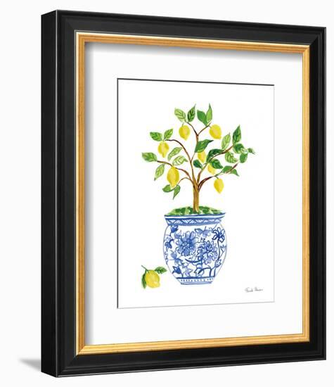 Lemon Chinoiserie I-Farida Zaman-Framed Art Print