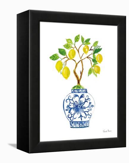 Lemon Chinoiserie II v2-Farida Zaman-Framed Stretched Canvas