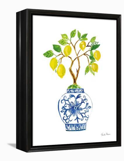 Lemon Chinoiserie II v2-Farida Zaman-Framed Stretched Canvas