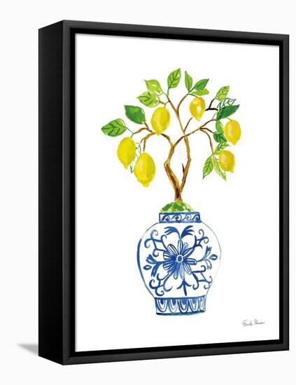 Lemon Chinoiserie II v2-Farida Zaman-Framed Stretched Canvas