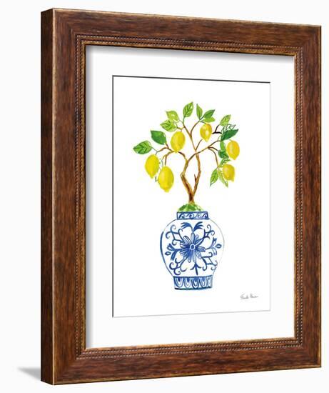 Lemon Chinoiserie II v2-Farida Zaman-Framed Art Print