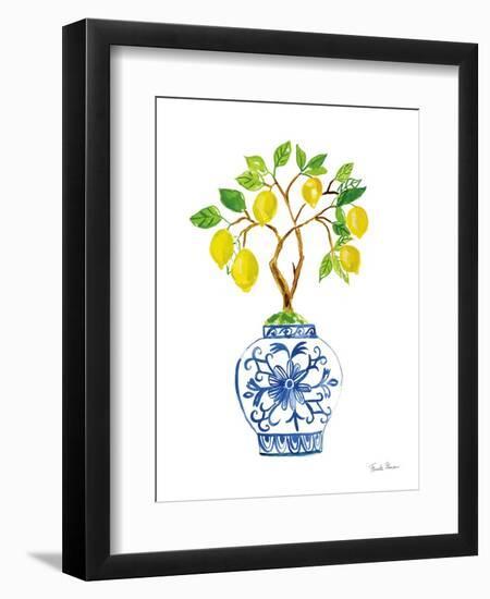 Lemon Chinoiserie II v2-Farida Zaman-Framed Art Print