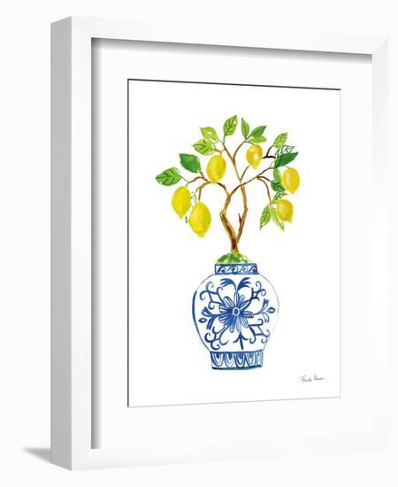 Lemon Chinoiserie II v2-Farida Zaman-Framed Art Print