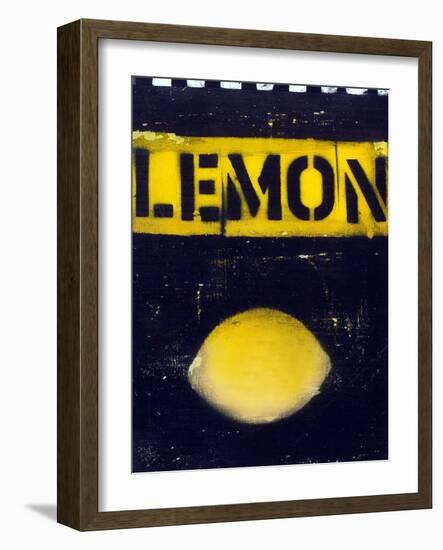 Lemon collage-Ricki Mountain-Framed Art Print