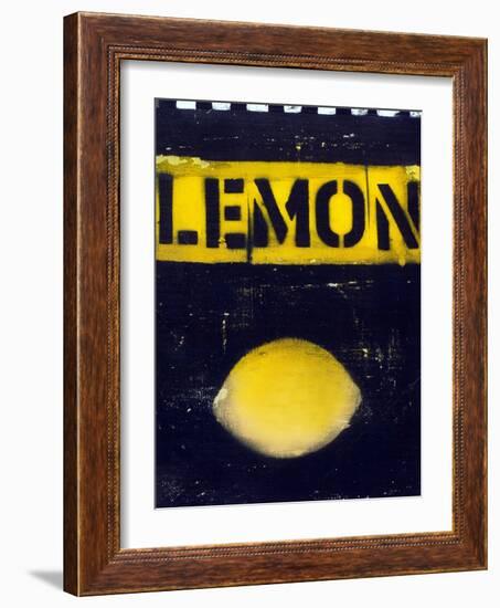 Lemon collage-Ricki Mountain-Framed Art Print