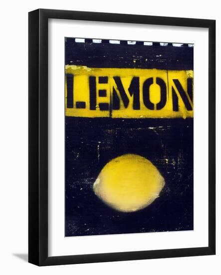 Lemon collage-Ricki Mountain-Framed Art Print