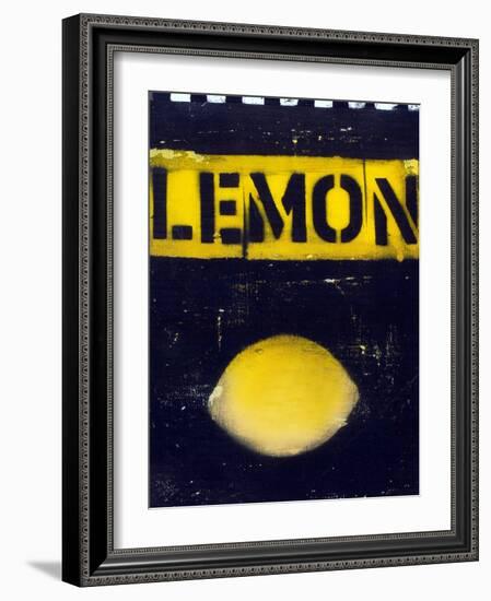 Lemon collage-Ricki Mountain-Framed Art Print