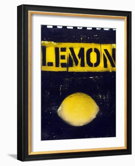 Lemon collage-Ricki Mountain-Framed Art Print