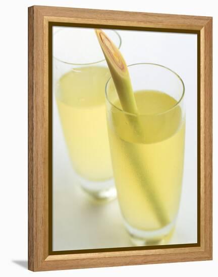 Lemon Grass Lemonade in Two Glasses-Chris Alack-Framed Premier Image Canvas