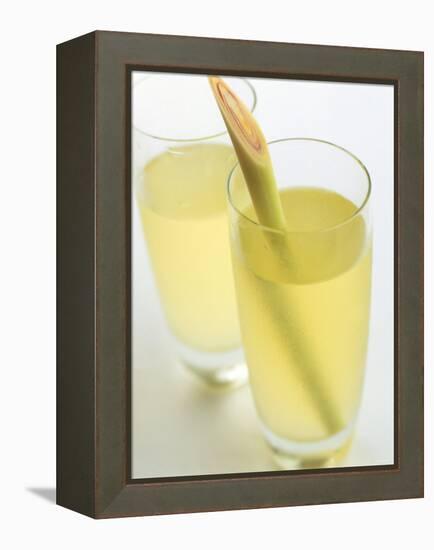 Lemon Grass Lemonade in Two Glasses-Chris Alack-Framed Premier Image Canvas