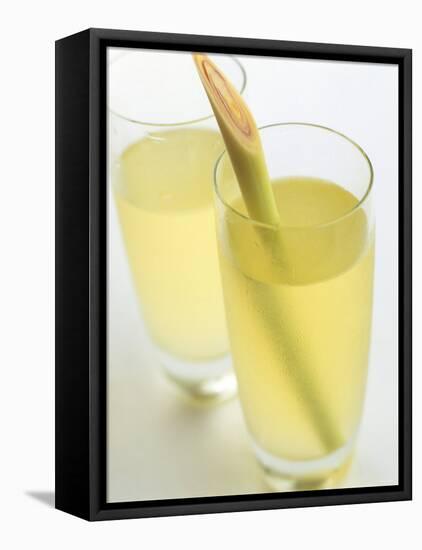 Lemon Grass Lemonade in Two Glasses-Chris Alack-Framed Premier Image Canvas