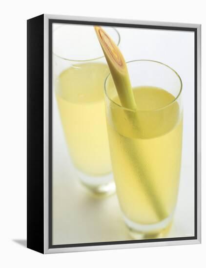 Lemon Grass Lemonade in Two Glasses-Chris Alack-Framed Premier Image Canvas