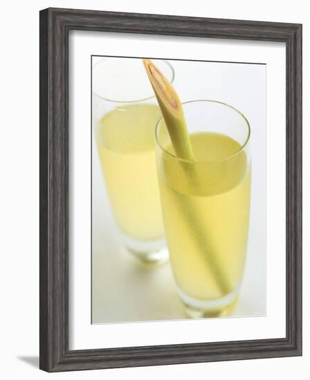 Lemon Grass Lemonade in Two Glasses-Chris Alack-Framed Photographic Print