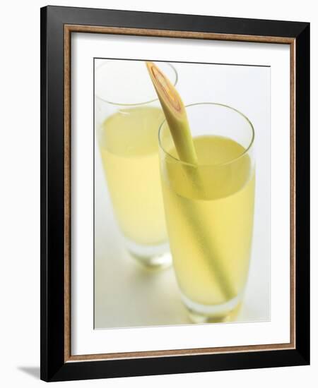 Lemon Grass Lemonade in Two Glasses-Chris Alack-Framed Photographic Print