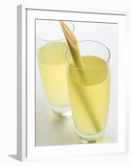 Lemon Grass Lemonade in Two Glasses-Chris Alack-Framed Photographic Print