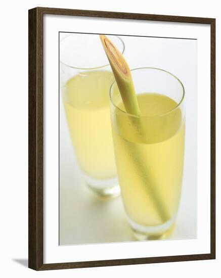 Lemon Grass Lemonade in Two Glasses-Chris Alack-Framed Photographic Print