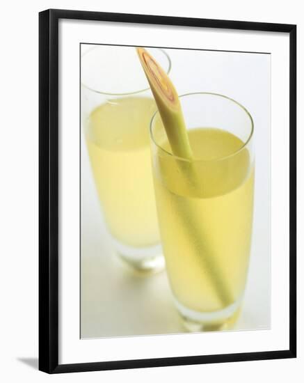 Lemon Grass Lemonade in Two Glasses-Chris Alack-Framed Photographic Print