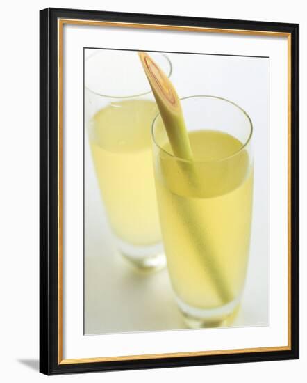 Lemon Grass Lemonade in Two Glasses-Chris Alack-Framed Photographic Print