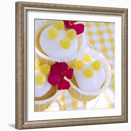 Lemon Muffins with Jelly Fruits and Blossoms-C. Nidhoff-Lang-Framed Photographic Print