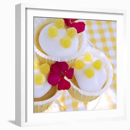 Lemon Muffins with Jelly Fruits and Blossoms-C. Nidhoff-Lang-Framed Photographic Print