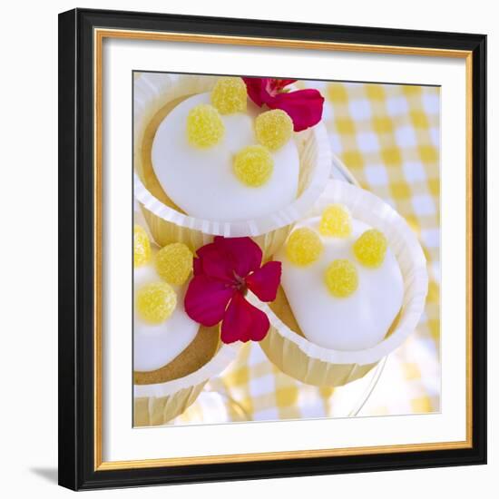 Lemon Muffins with Jelly Fruits and Blossoms-C. Nidhoff-Lang-Framed Photographic Print