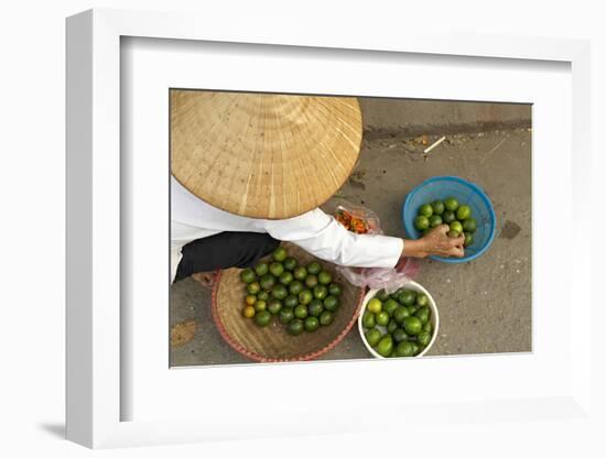 Lemon Seller, Market in the Old Quarter, Hanoi, Vietnam, Indochina, Southeast Asia, Asia-Bruno Morandi-Framed Photographic Print
