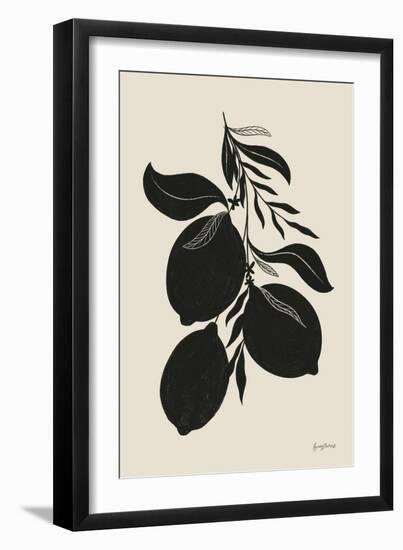 Lemon Silhouette I-Becky Thorns-Framed Art Print