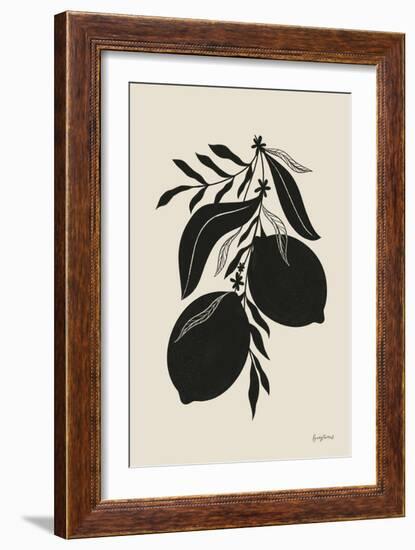 Lemon Silhouette II-Becky Thorns-Framed Art Print