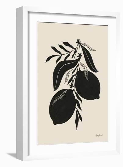 Lemon Silhouette II-Becky Thorns-Framed Art Print