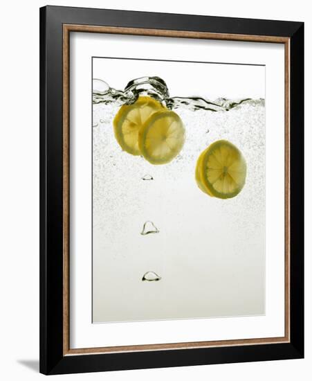 Lemon Slices in Water-Paul Blundell-Framed Photographic Print